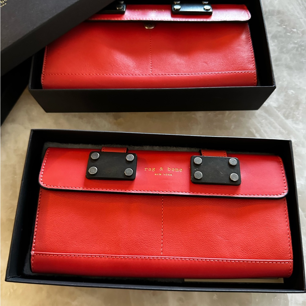Rag and Bone, Coral Continental Wallets, 2 x available.  New With Tags W232103LN